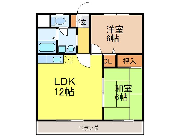 チサトマンションの物件間取画像